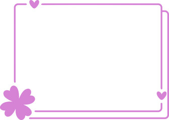 Cute Frame with Hearts Border Graphic