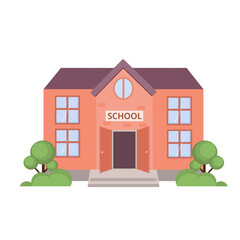 School building. Back to school. Vector illustration in flat style
