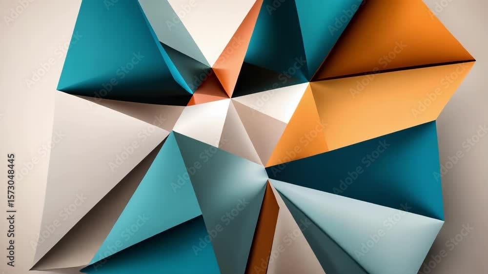 Poster abstract colorful pattern with geometric shapes, triangle design and modern look.