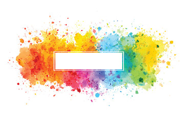 colorful Paint Splash Background with Blank Space