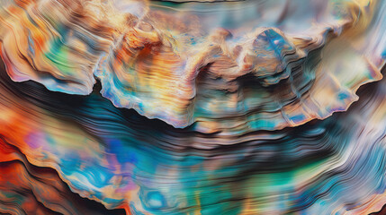 Obraz premium Colorful abstract topographic pattern with layered textures, AI generated.