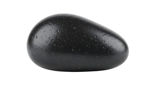 Dark smooth oval stone
