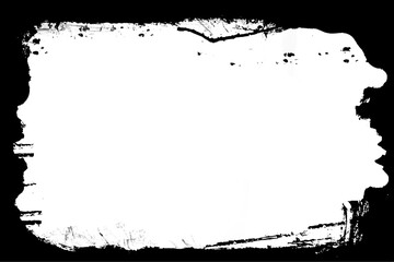 Grunge border texture background. Grunge style frames are black on a white background.
