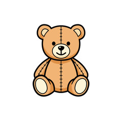 Cute and Friendly Teddy Bear with Simple Design for Children
