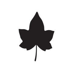 Ivy leave silhouette vector flat illustration design.
