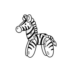 Adorable Cartoon Zebra Character for Children's Illustration Project