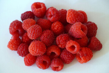 many ripe red berry raspberry harvest agriculture background texture