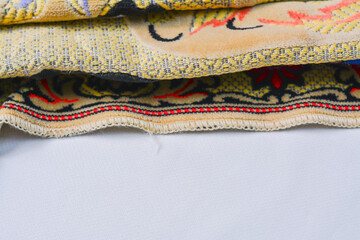 Soft, patterned, fine wool fabric texture for backgrounds, natural textile motifs.