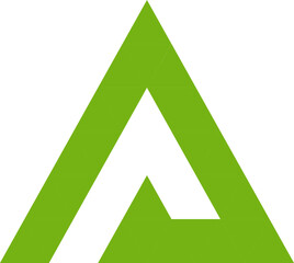 alpha tower or a shape building  vector logo monograme template