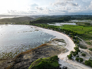 Aerial view of coastline