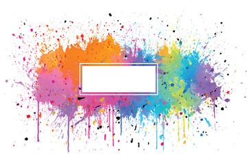 Color Explosion Abstract Art with Copy Space