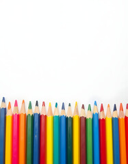 A bright arrangement of sharpened, colorful pencils, perfect for creative projects.