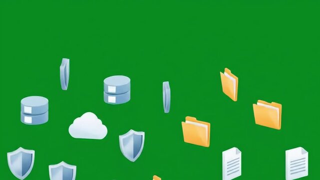 Abstract Isometric Data Protection and Cloud Computing on Green Screen Animation