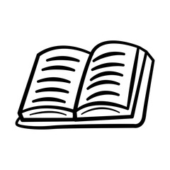 Education Illustration Black and White Hand Drawn Isolated In White