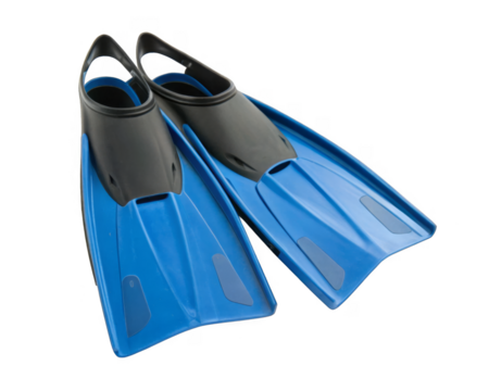 swim fins isolated on a transparent background.	