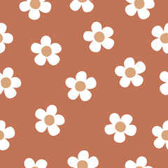 Boho Flowers Seamless Pattern