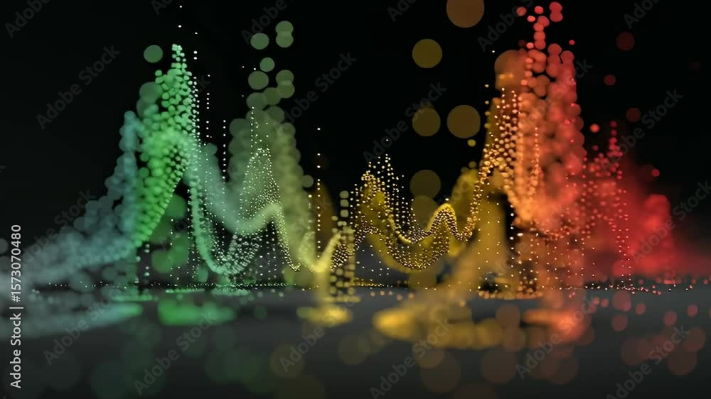 Aufkleber innovative visualization of blockchain transactions in glitch art style with colorful effects