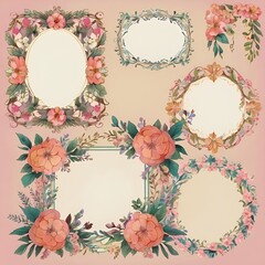 Elegant Mixed Floral Frame Set

