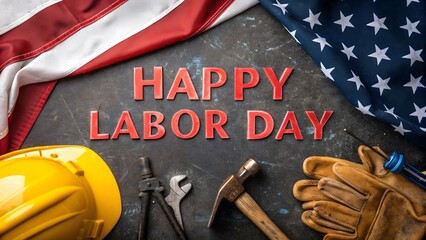 Happy Labor Day: Celebrating American Workers with Tools and Flags