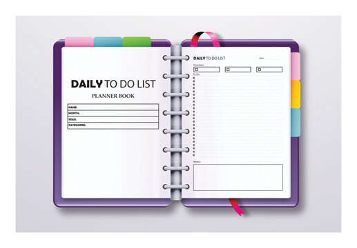 Daily to do list template design