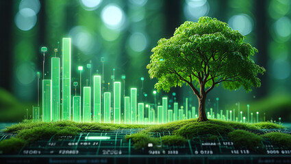 Sustainable Growth  A Visual Representation of Environmental Sustainability and Economic Progress