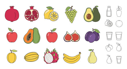 Collection of delicious fresh fruits celebrating natural goodness and healthy eating habits