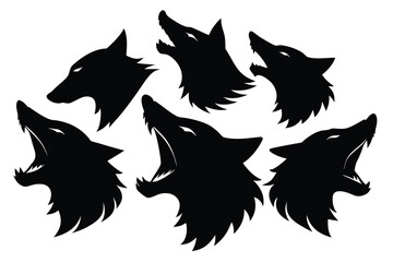Fierce Wolf Head Pack | Wild Forest Alpha Animal Icon Set