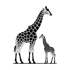 giraffe silhouette vector