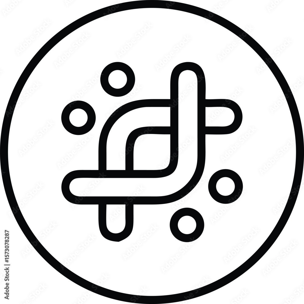 Aufkleber vector art of a circular icon features a stylized design element, suggesting photo editing capabilit