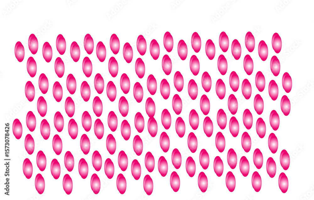 Poster pink spheres arranged in a grid pattern on a black background illustration on transparent background