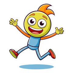 Happy cartoon glass of water dancing with a smile &ndash; fun and cute vector for wellness or kids themes 