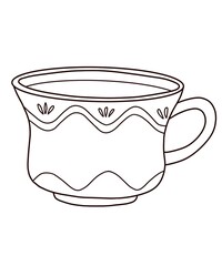 glass cup of coffee or tea vector