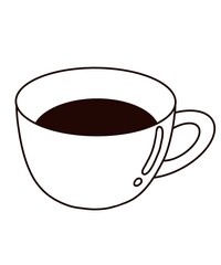 glass cup of coffee or tea vector