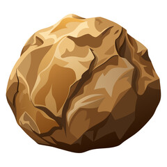 Cartoon illustration of a large, textured rock © Najmul Design Hub