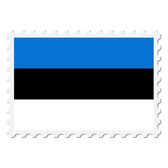 Estonia flag png sticker, postage stamp, transparent background. Free public domain CC0 image.