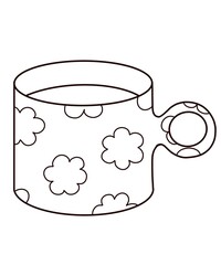 glass cup of coffee or tea vector