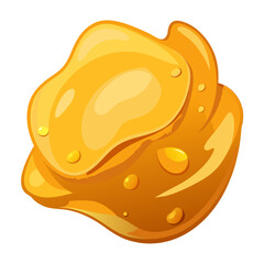 Golden Honey Dripping Sweet Gooey Texture Illustration