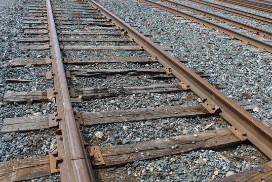 View of multiple railroad tracks.