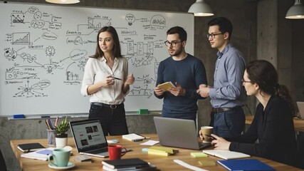 Teamwork collaboration meeting office business strategy planning project - Powered by Adobe