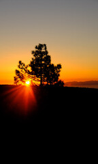 sunset in the mountains