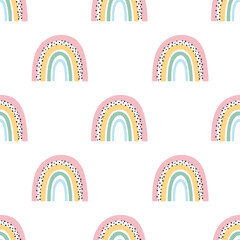 Cute Hand Drawn Rainbow Pattern