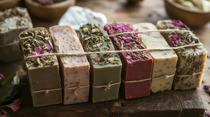 Organic Herbal Soap Bars Infused with Medicinal Flowers and Herbs