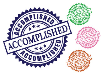 Victory Certified Stamp Set, Achieved Milestone Badge Vector  