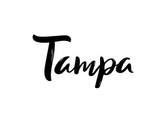 Stylish lettering design featuring Tampa in elegant script style