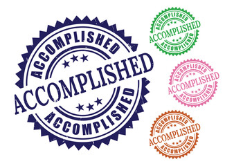 Completed Task Badge Pack, Accomplished Status Vector Stamps  