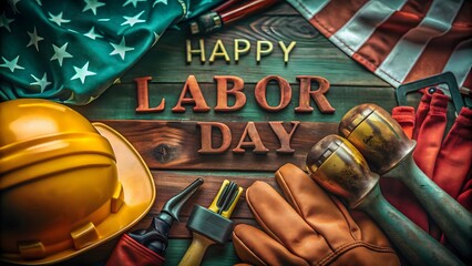 Happy Labor Day: Celebrating American Workers with Tools and Flags