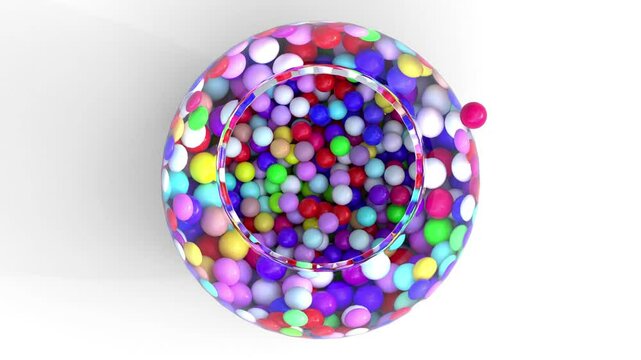 chewing gum ball in glass