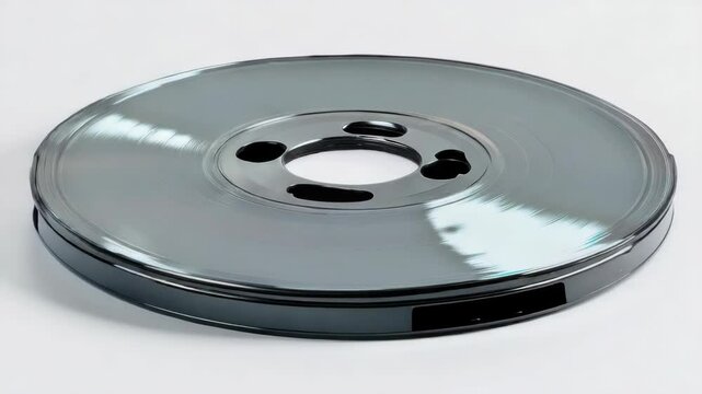 Reflective cd discs in silver case with hole