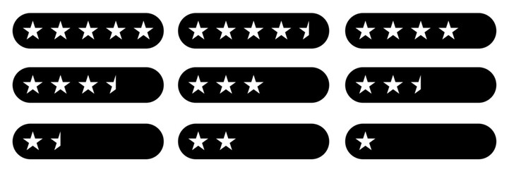 Rating stars. feedback set vector