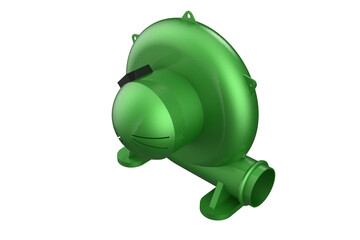 Green Industrial Electric Centrifugal Air Blower Fan - Heavy Duty Equipment for HVAC, Factory Production, and Air Ventilation in Mechanical Engineering and Industrial Processes, essential machine part